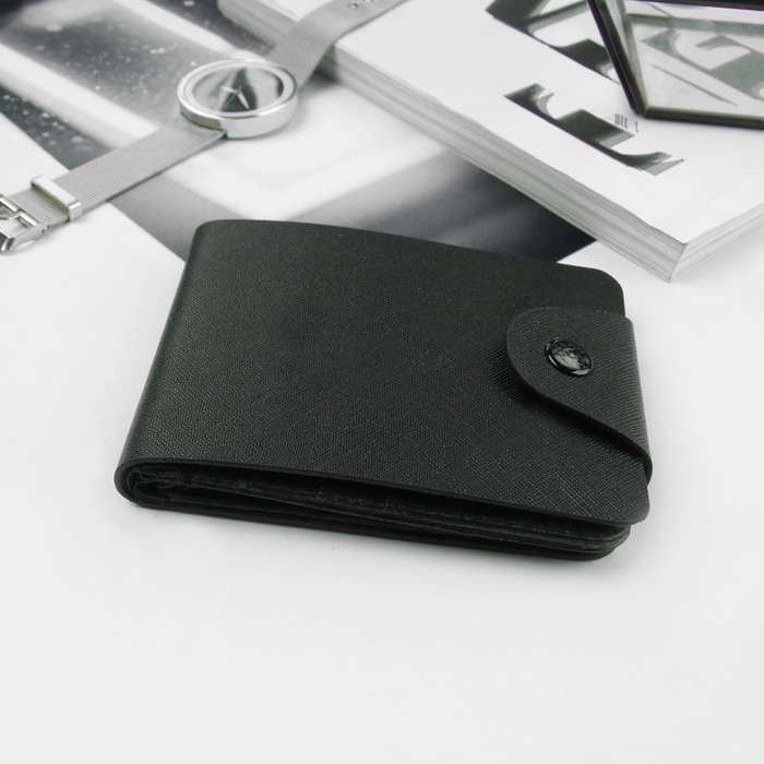 Портмоне мужское, отдел, для карт, цвет чёрный