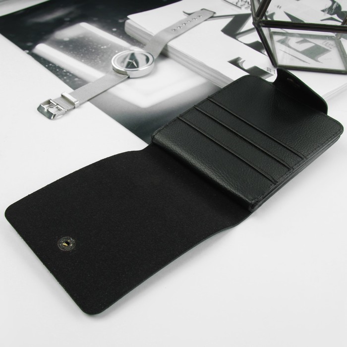 Портмоне мужское, отдел, для карт, цвет чёрный