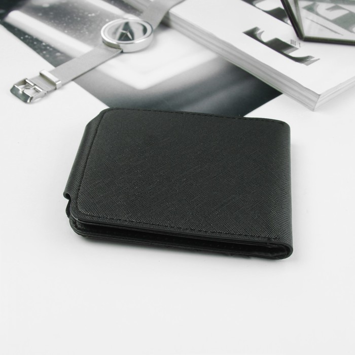 Портмоне мужское, отдел, для карт, цвет чёрный