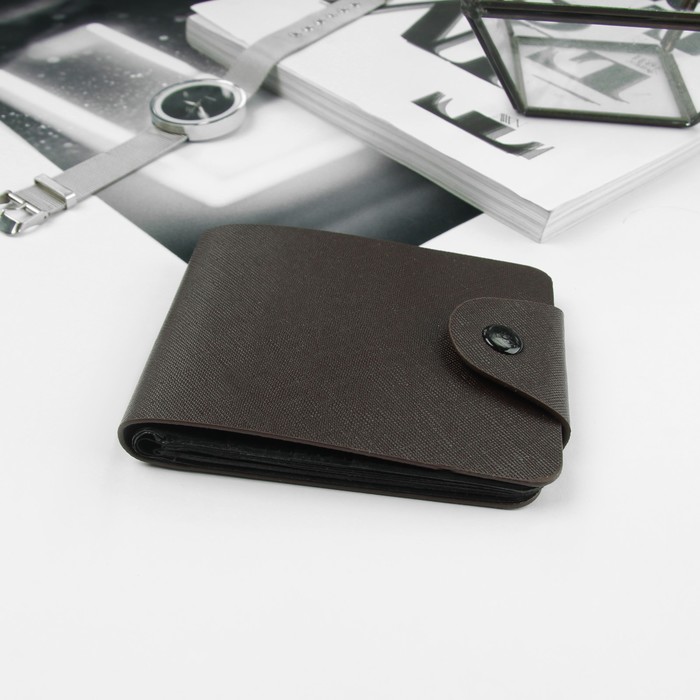 Портмоне мужское, отдел, для карт, цвет кофе