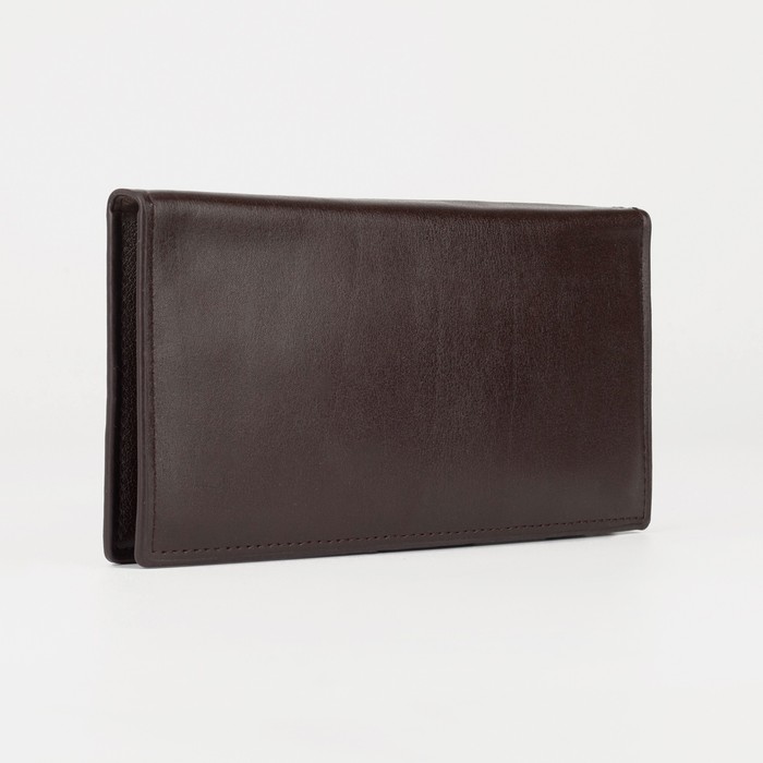 Портмоне мужское, 4 отдела, для карт, цвет кофе