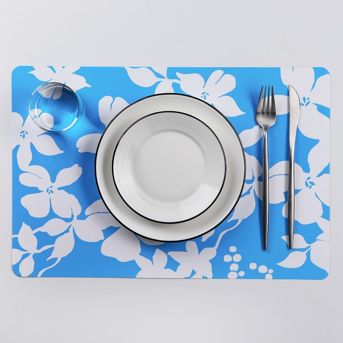 Салфетка кухонная "Гаваи" 42х28 см, цвет бирюзовый