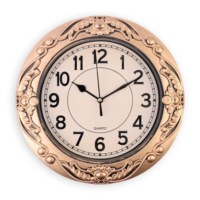 цена Часы настенные Кимберли, плавный ход, d-26 см, циферблат 19.5 см