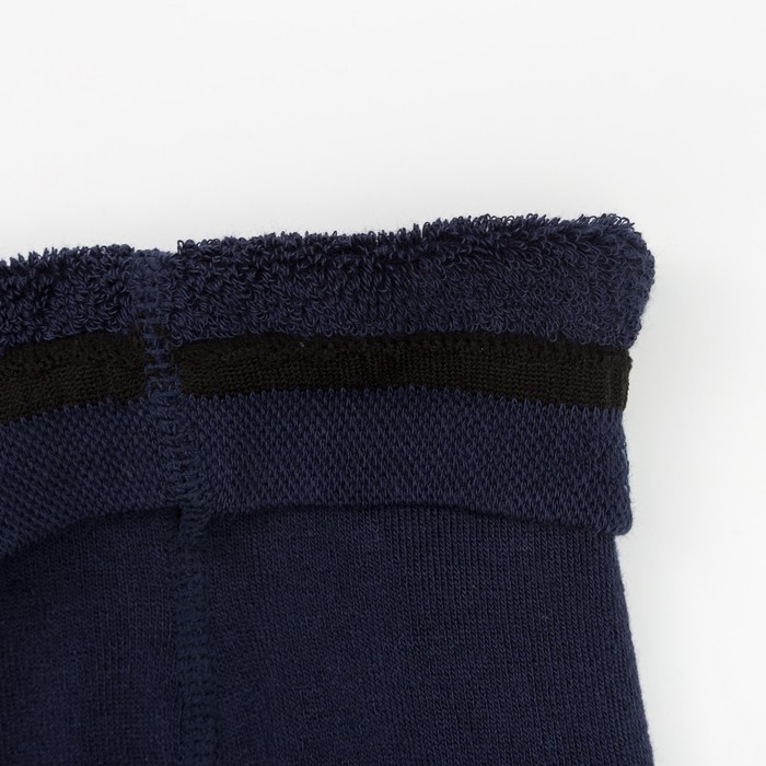 Леггинсы детские плюшевые С504(С) "Орнамент с зайцами" цвет тёмно-синий, рост 98-104