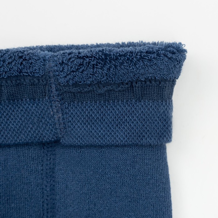 Леггинсы детские плюшевые С504(С) "Орнамент с медведем" цвет деним, рост 104-110