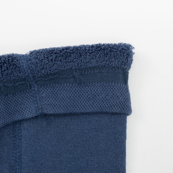 Леггинсы детские плюшевые С504(С) "Орнамент с оленями" цвет деним, рост 110-116