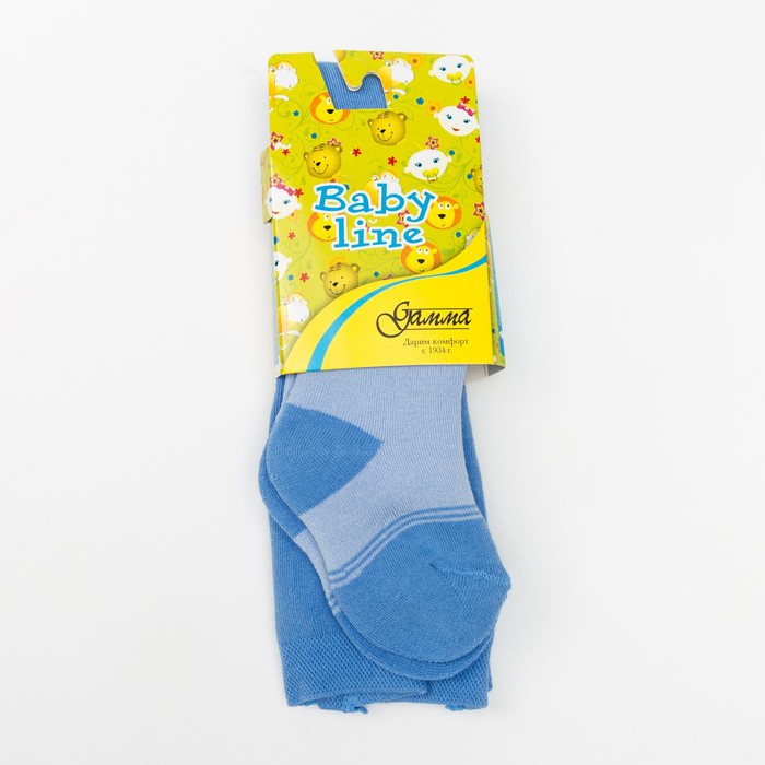 Колготки детские плюшевые С207(С) "Мишки" цвет голубой, рост 80-86