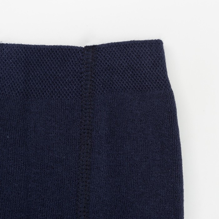 Колготки детские плюшевые С207(С) "Орнамент с сердечками" цвет тёмно-синий, рост 122-128