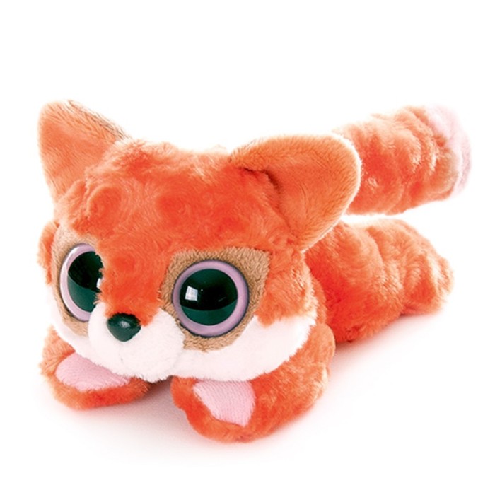 Мягкая игрушка "Лисица лежачая", красная, серия "Юху и друзья", 16 см