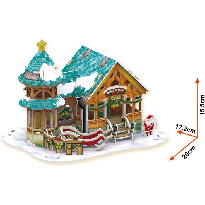 3D Пазл "Рождественский домик №3", с подсветкой, 43 детали