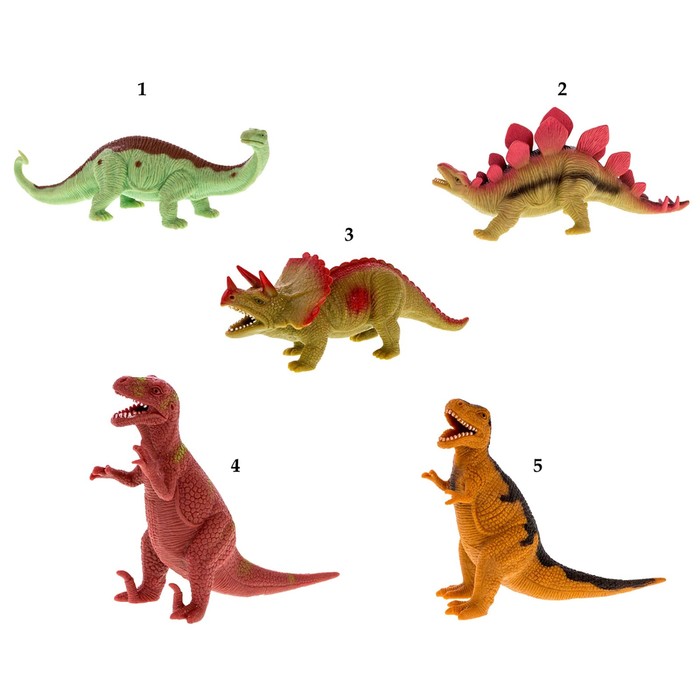 Игрушка "Динозавр" резиновый, с наполением гранулами, средний, МИКС