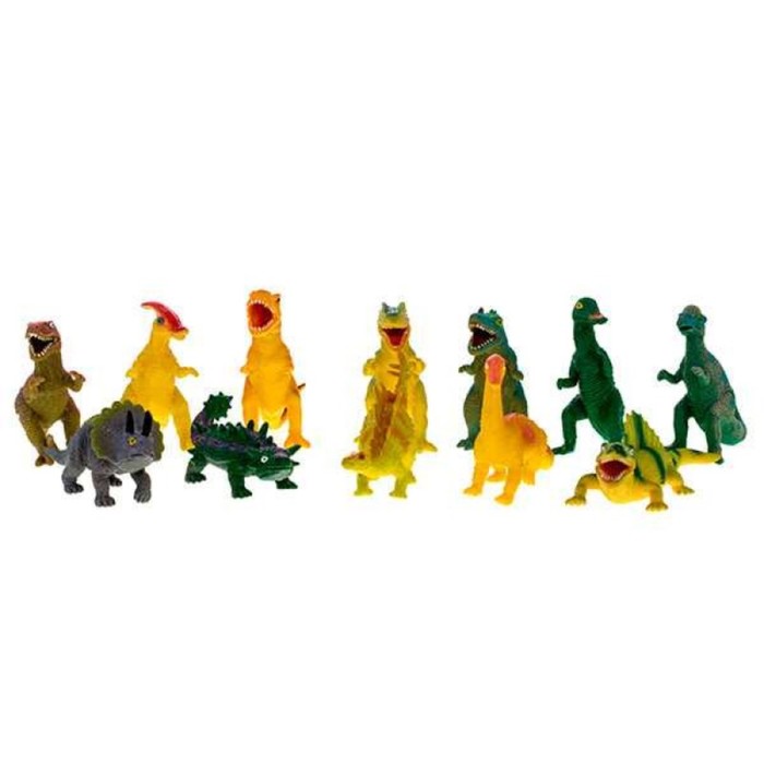 Игрушка "Динозавр" резиновый, с наполением гранулами, малый, МИКС