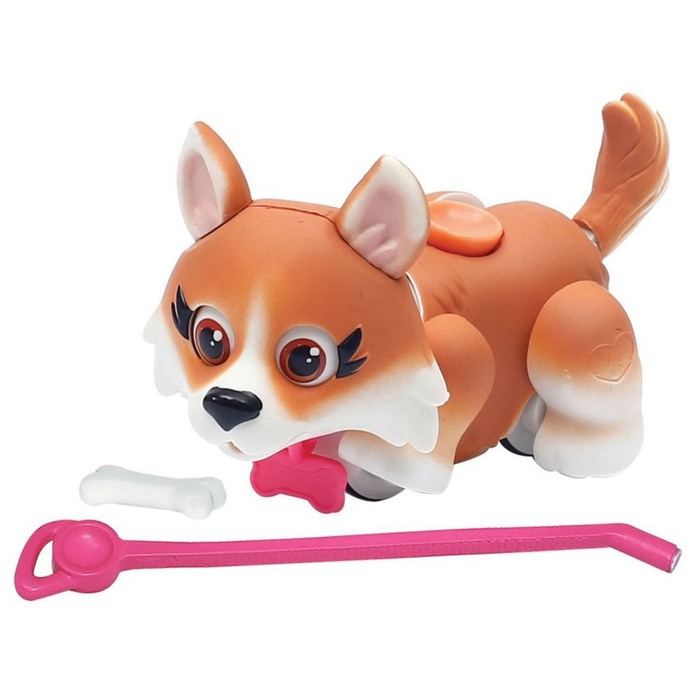Фигурка собачки Pet Club Parade, косточка и поводок в комплекте, МИКС
