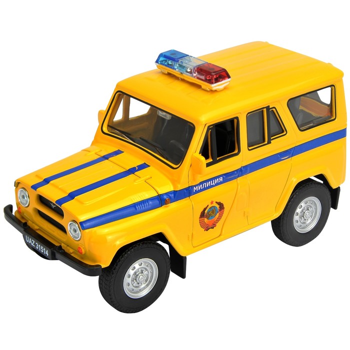 Коллекционная модель машины LADA 2108 УАЗ 31514 Милиция, масштаб 1:34-39