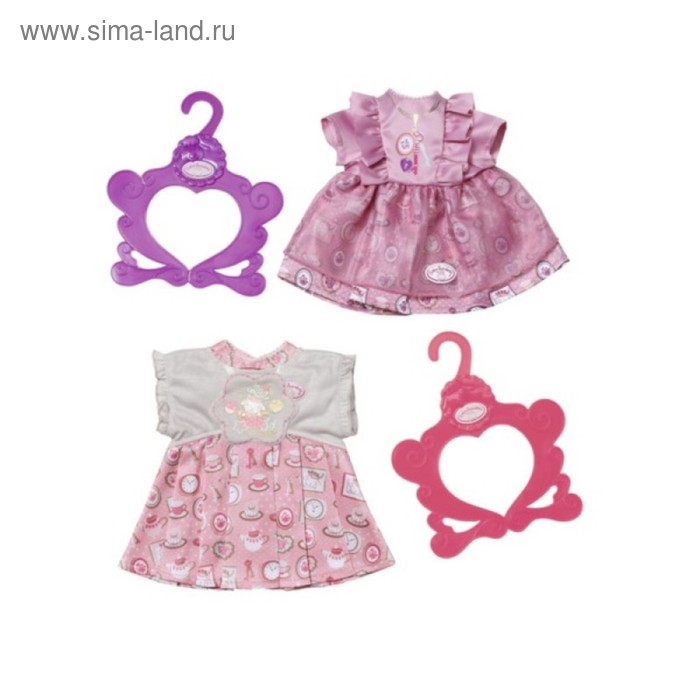 Одежда для куклы Baby Annabell «Платья», с вешалкой, МИКС