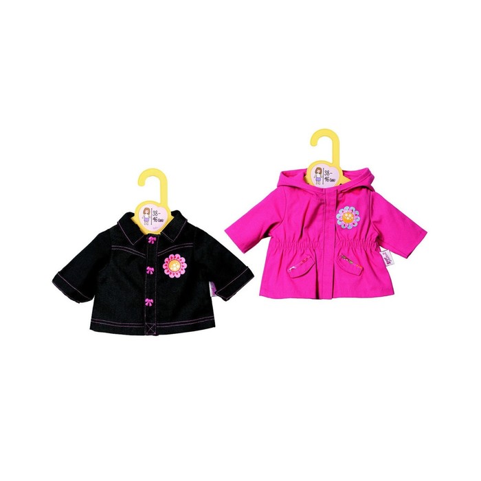 Одежда для куклы Zapf Creation "Курточки", с вешалкой, МИКС