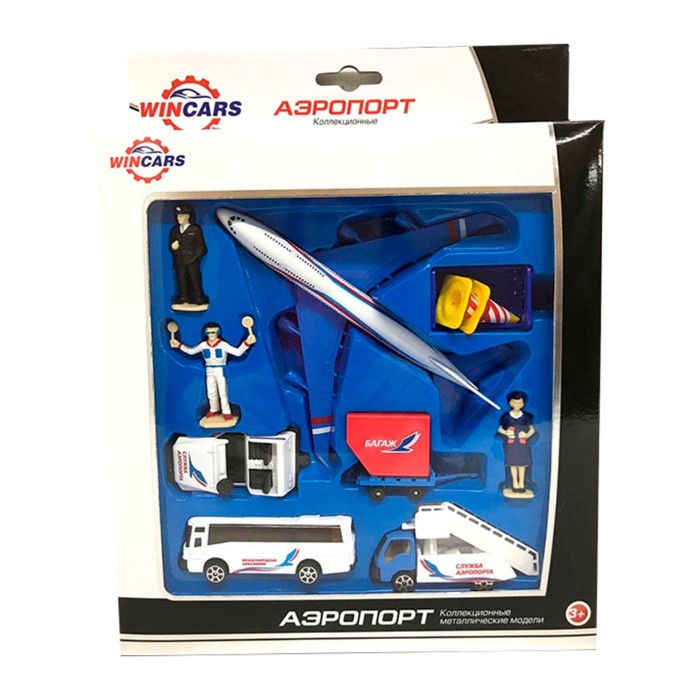 Игровой набор ТМ Wincars "Аэропорт", машинки и аксессуары