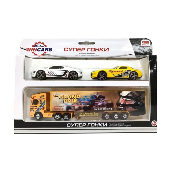 Игровой набор ТМ Wincars "Авторалли", 3 шт, цвет МИКС