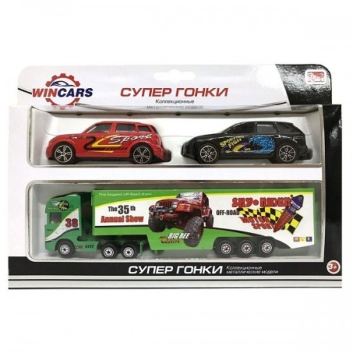 Игровой набор ТМ Wincars "Авторалли", 3 шт, цвет МИКС