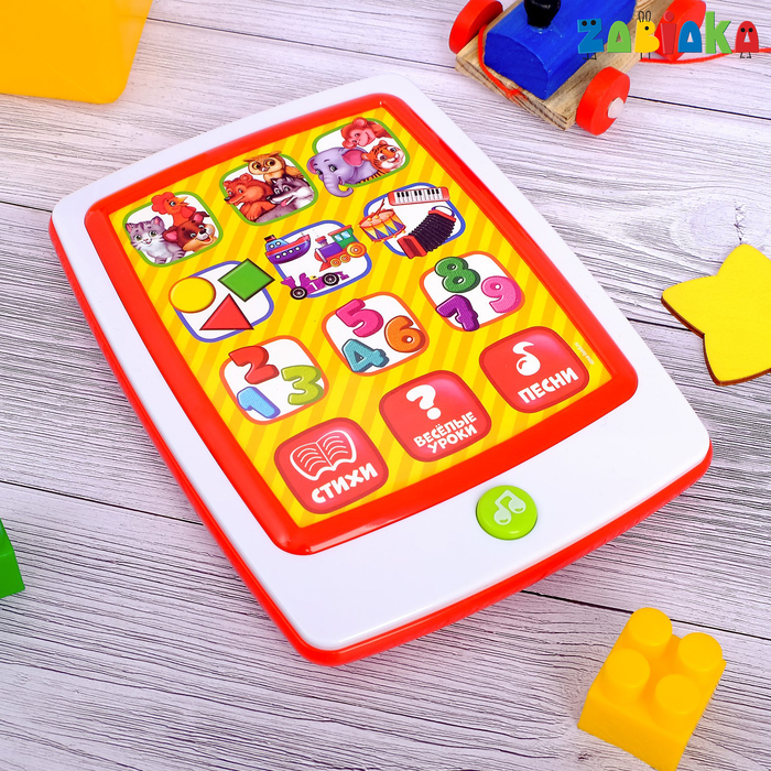 Обучающий планшет «Умный малыш», световые и звуковые эффекты, работает от батареек