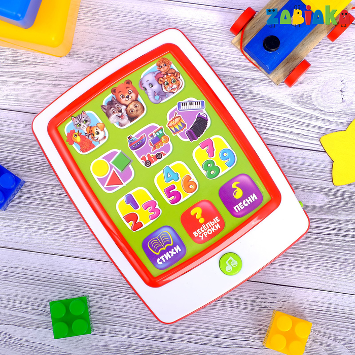 Обучающий планшет «Умный малыш», световые и звуковые эффекты, работает от батареек