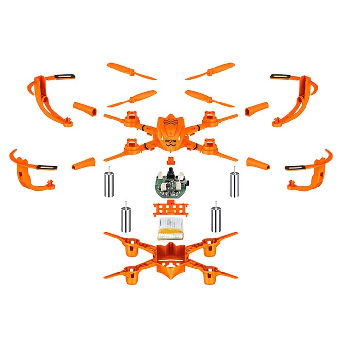 Квадрокоптер-конструктор "Дрон", собери сам, работает от аккумулятора