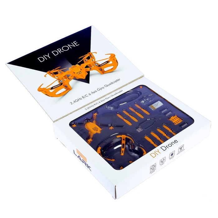 Квадрокоптер-конструктор "Дрон", собери сам, работает от аккумулятора
