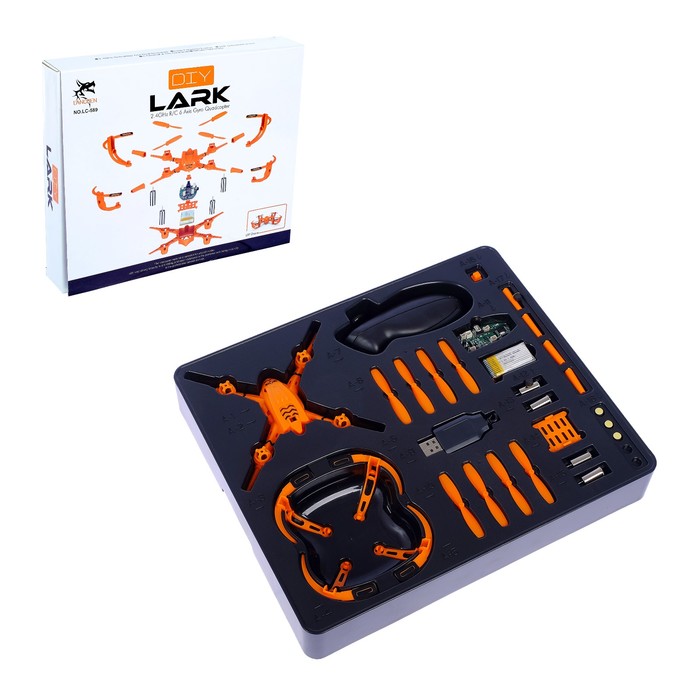 Квадрокоптер-конструктор "Дрон", собери сам, работает от аккумулятора