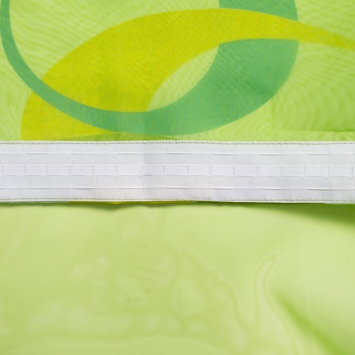 Штора для кухни "Юнона" со шторной лентой, 170 х 300 см-2шт, цвет зелёный, принт микс