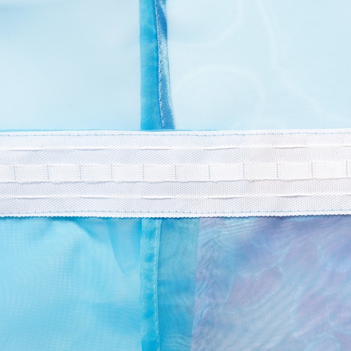 Штора для кухни "Муза" со шторной лентой, 180 х 300 см, цвет голубой МИКС