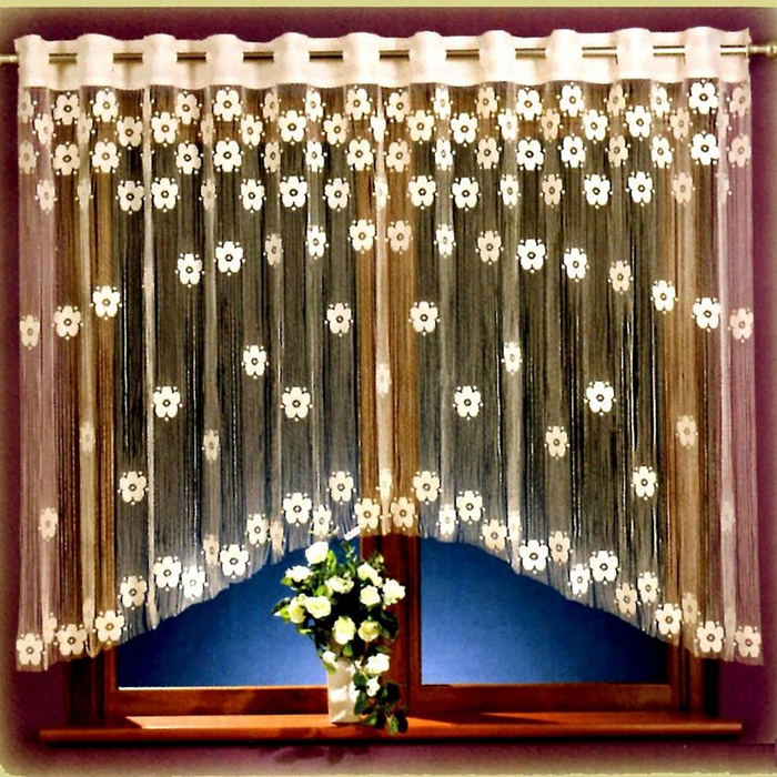 Штора-лапша для кухни Maia 270х160 см цв.кремовый, пэ 100%