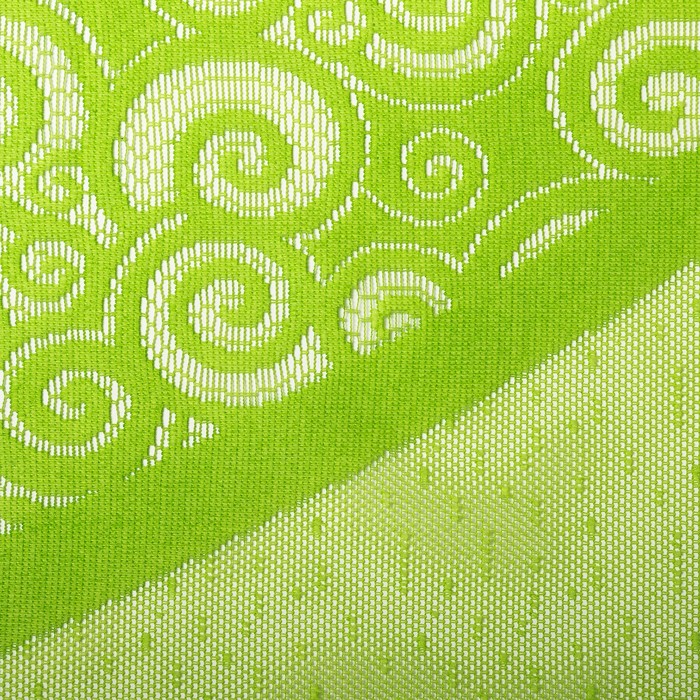 Штора для кухни Garderoba 60х245 см цв.лайм, на туннели, пэ 100%