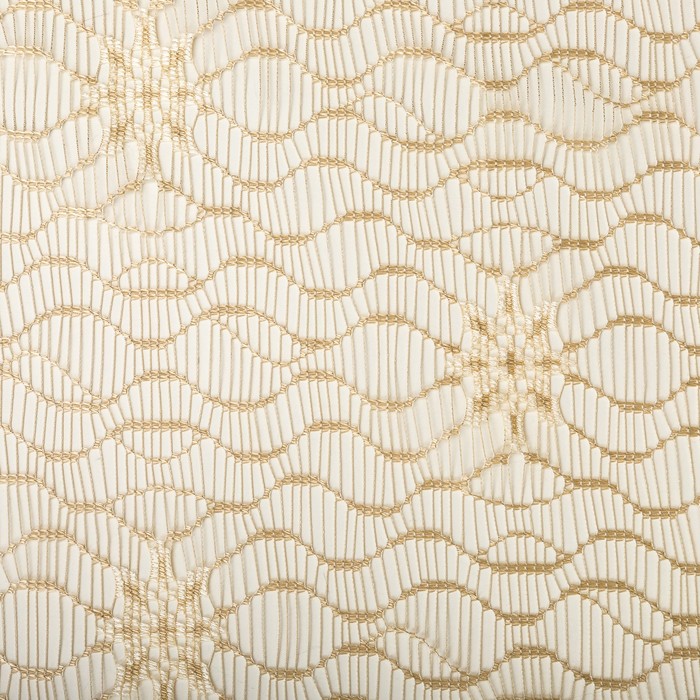 Штора для кухни 160х300 см цв.золотой, на шторной ленте, пэ 100%