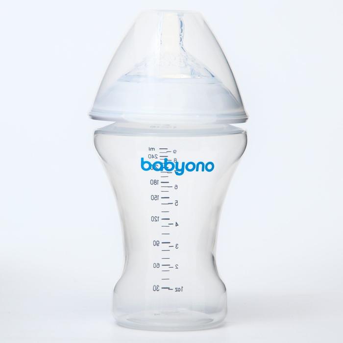 цена Бутылочка антиколиковая BabyOno, 260 мл, широкое горло.