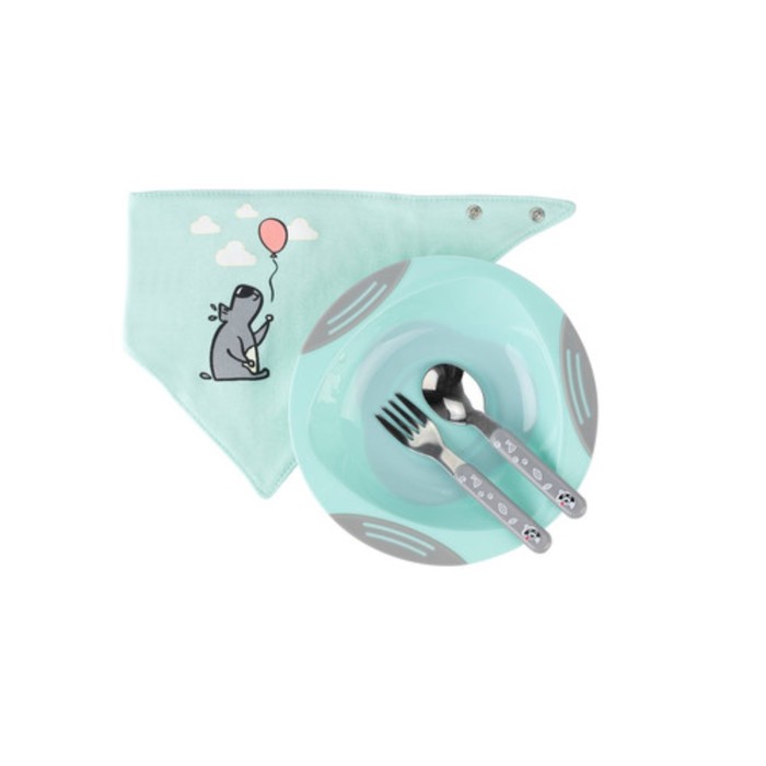 Тарелочка Baby Ono с присоской, бирюза