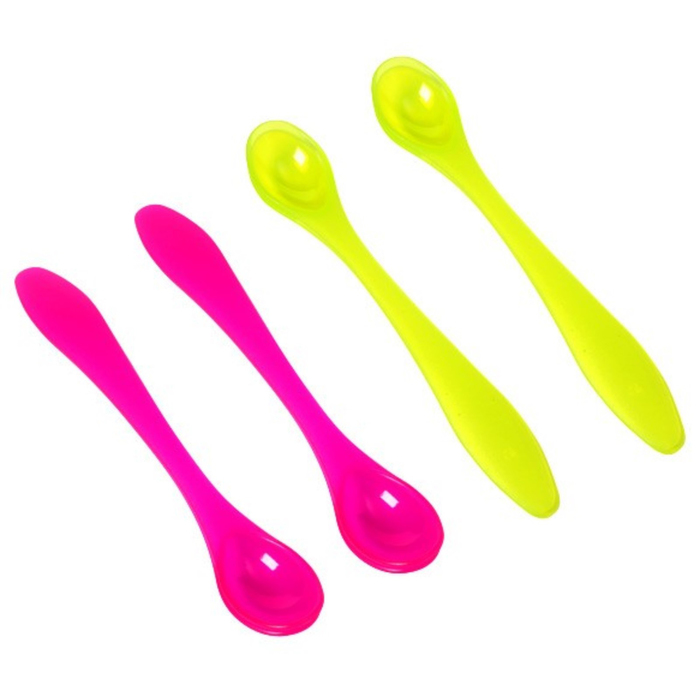 Пластмассовые ложечки Baby Ono, 4 шт. в уп., МИКС