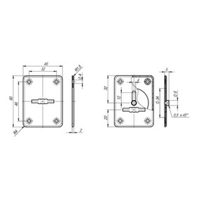 

Декоративная накладка Fuaro ESC081/082-AB-7, цвет матовая бронза, 2 шт.