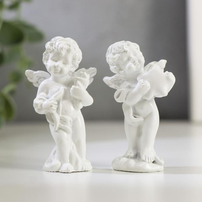 Сувенир полистоун "Белоснежный ангел на облачке" МИКС 6,2х4,5х2,5 см