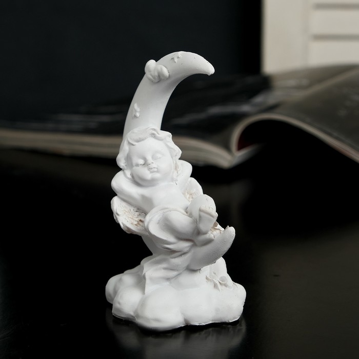 Сувенир полистоун "Белоснежный ангел на месяце" МИКС 12,2х10х6,3 см