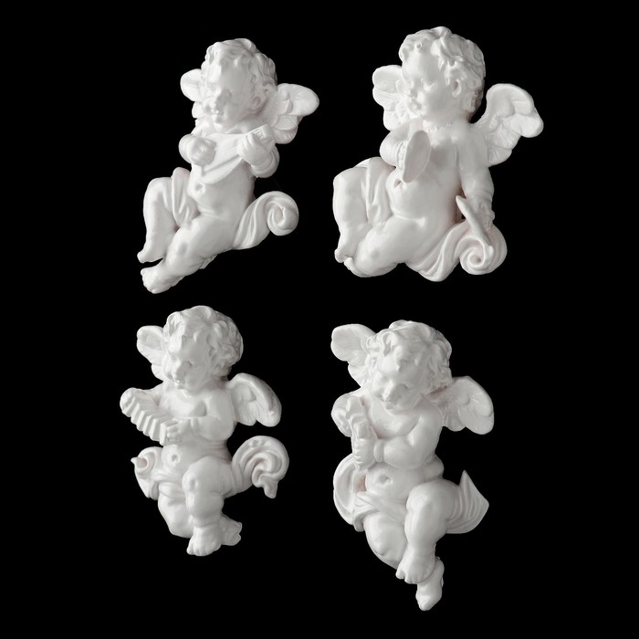 Магнит полистоун "Белоснежный ангел музыкант" МИКС 5,3х4,5 см