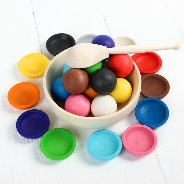 Сортер "Шарики на тарелочках" (Balls on a platter)