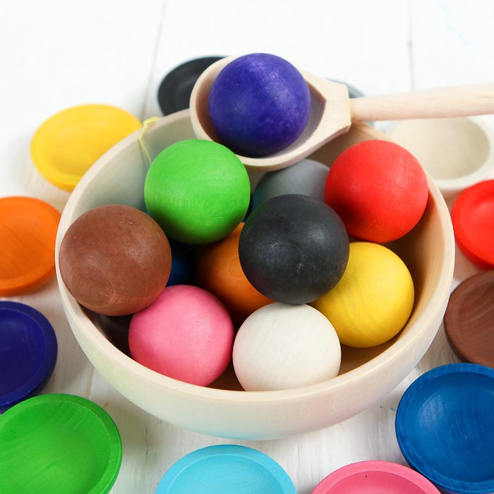 Сортер "Шарики на тарелочках" (Balls on a platter)