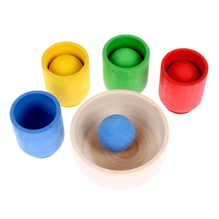 Сортер "Шарики и ступки. Радуга", 7 цветов