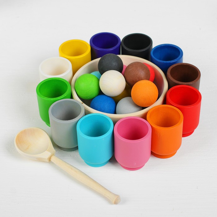 Сортер "Шарики в стаканчиках" 12 шт.