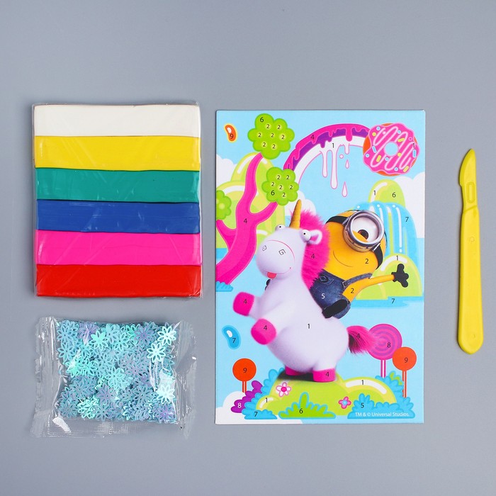 Аппликация пластилином "Миньон" Гадкий Я, 6 цветов пластилина по 10 гр