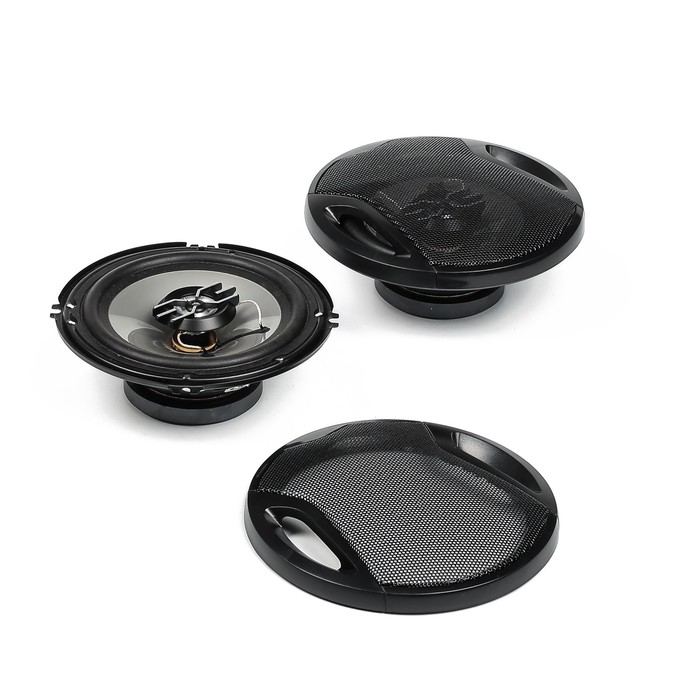 Динамик автомобильный 16 см, комплект 2 шт, широкополосные