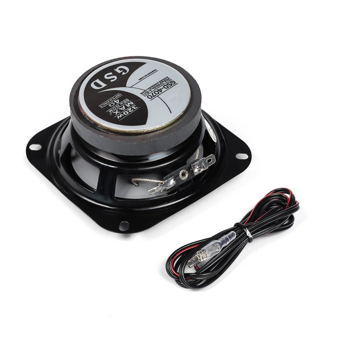 Динамик автомобильный 10 см, комплект 2 шт, широкополосные