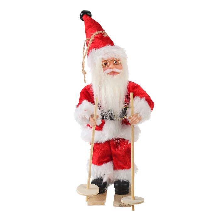 Дед Мороз "На лыжах" 17 см