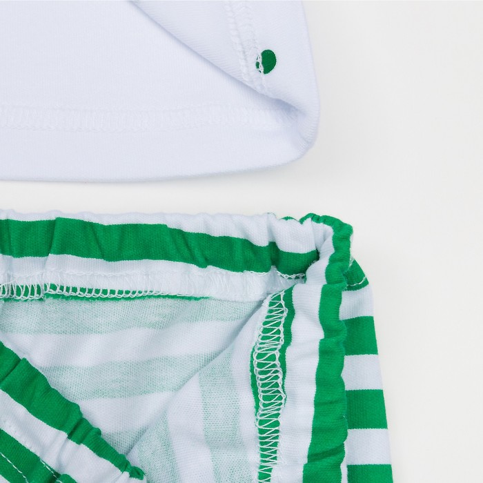 Пижама детская, размер 68, рост 134 см, белый/зеленый(Лось Б)