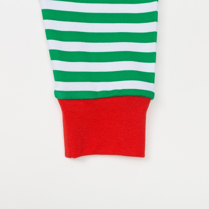 Пижама детская, размер 68, рост 134 см, белый/зеленый(Лось Б)